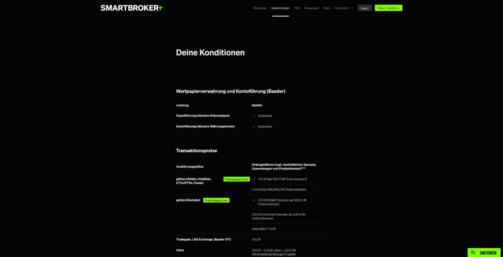 Kosten bei Smartbroker+